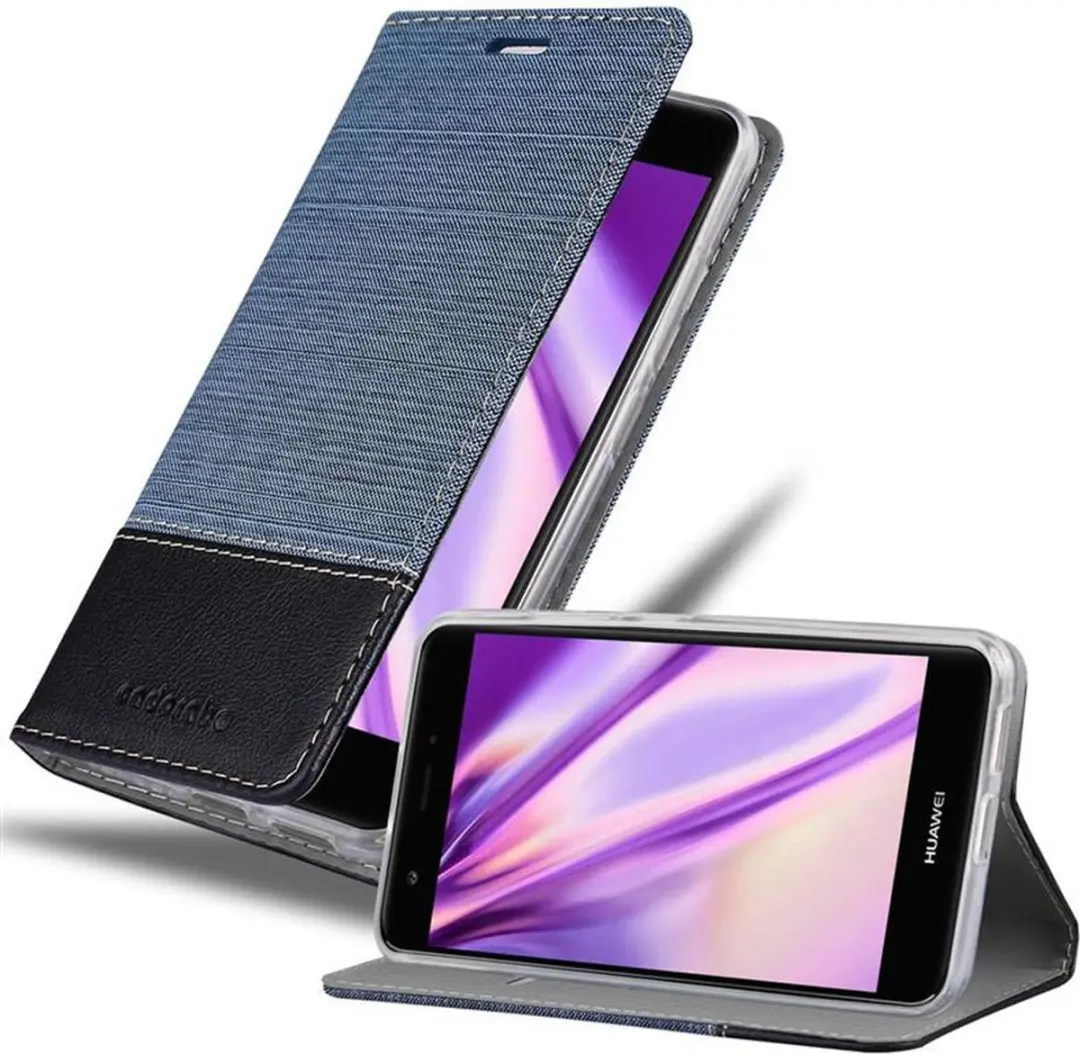 Cadorabo Hoesje geschikt voor Huawei NOVA in DONKERBLAUW ZWART