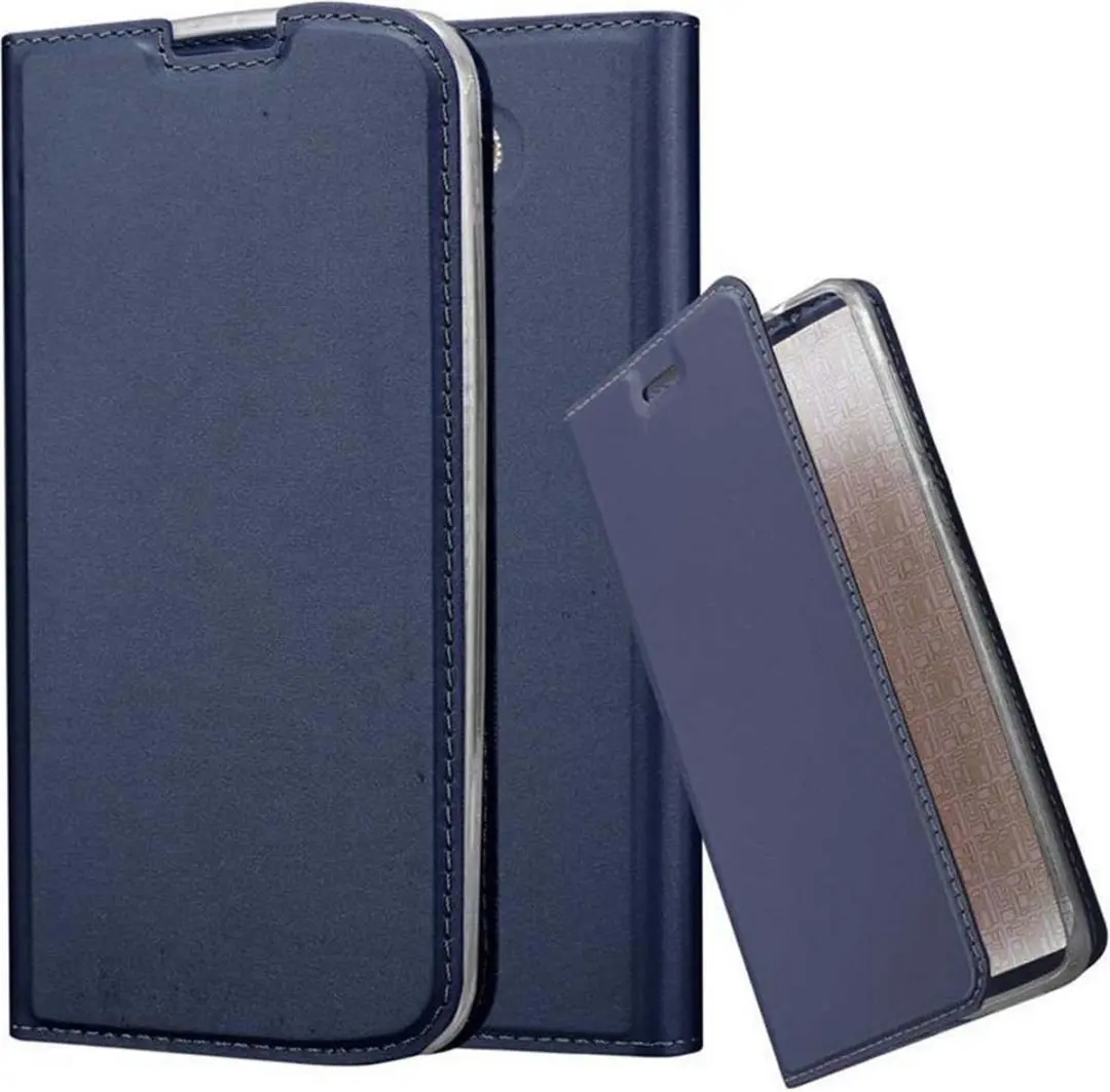 Cadorabo Hoesje geschikt voor LG K10 2016 in CLASSY DONKER BLAUW