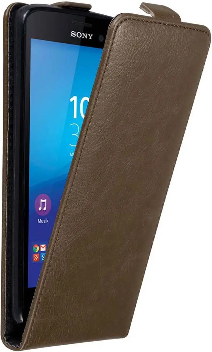Cadorabo Hoesje geschikt voor Sony Xperia M4 AQUA in KOFFIE BRUIN