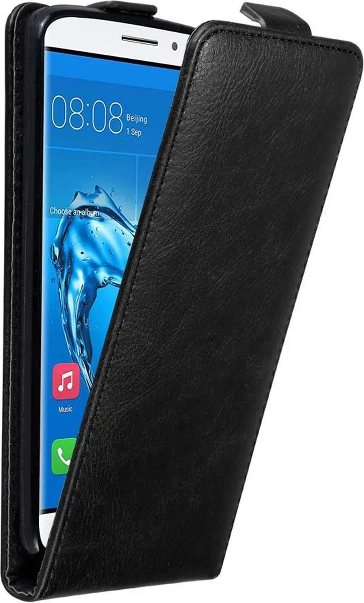 Cadorabo Hoesje geschikt voor Huawei NOVA PLUS in ZWARTE NACHT