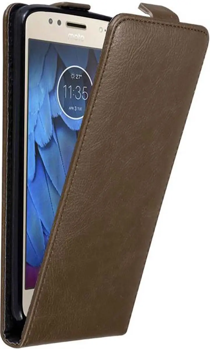 Cadorabo Hoesje geschikt voor Motorola MOTO G5S in KOFFIE BRUIN