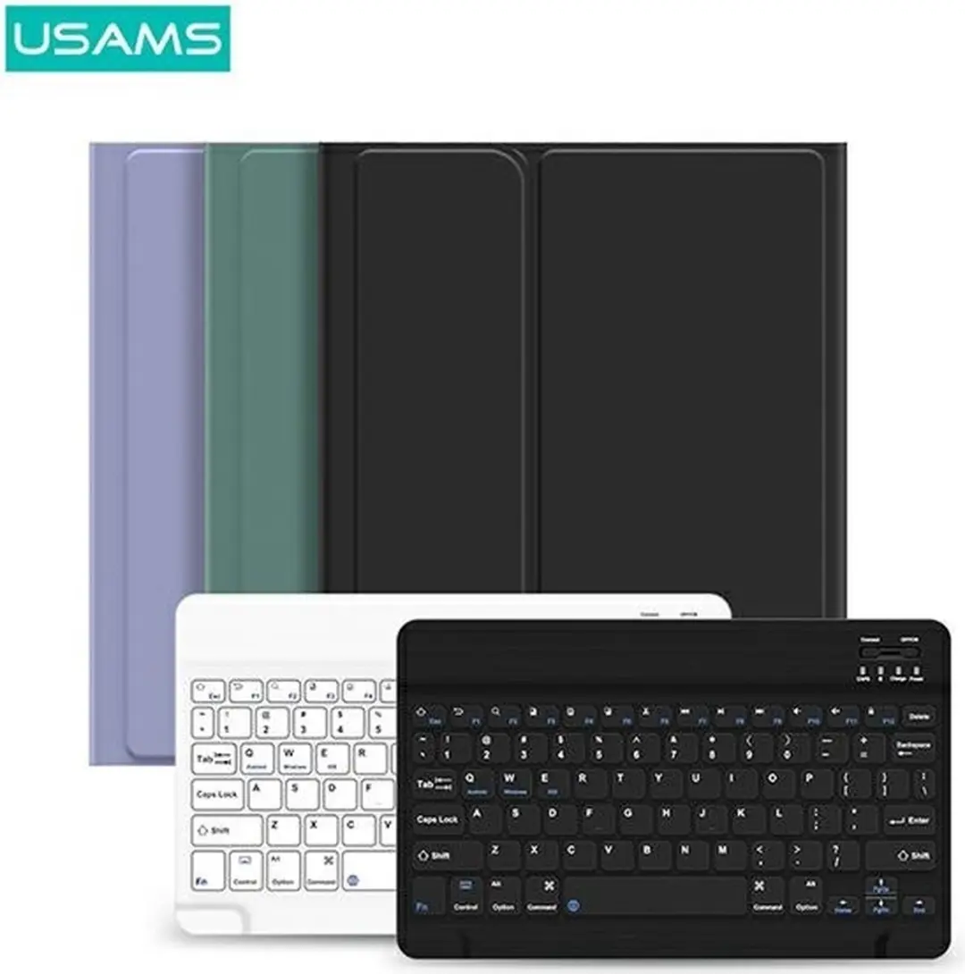 USAMS Winro hoes met toetsenbord iPad 10.2" zwarte hoes-zwart toetsenbord/zwarte