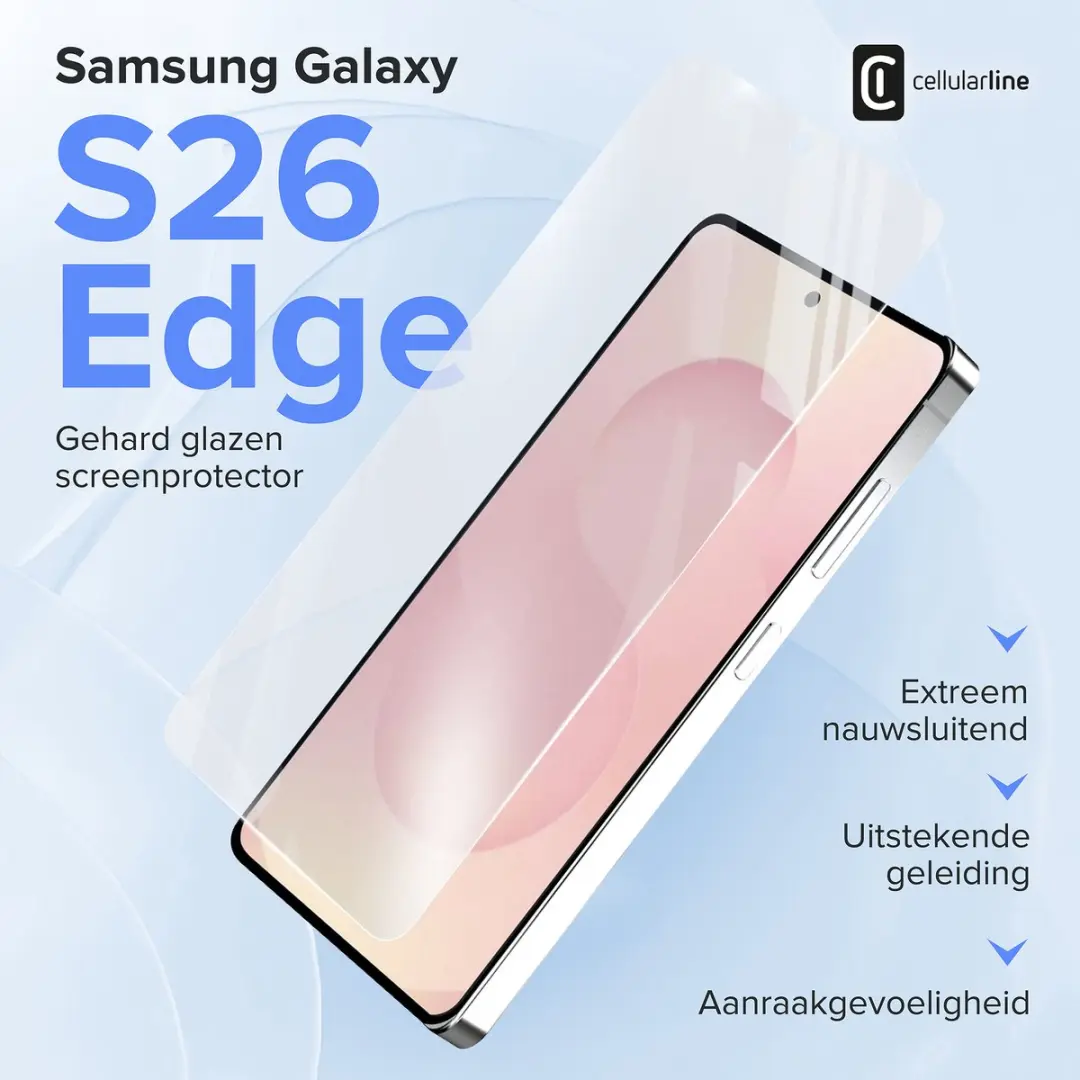 Cellularline TEMPGLASSGALS25E Screenprotector S25 Edge - afbeelding 4 van 6