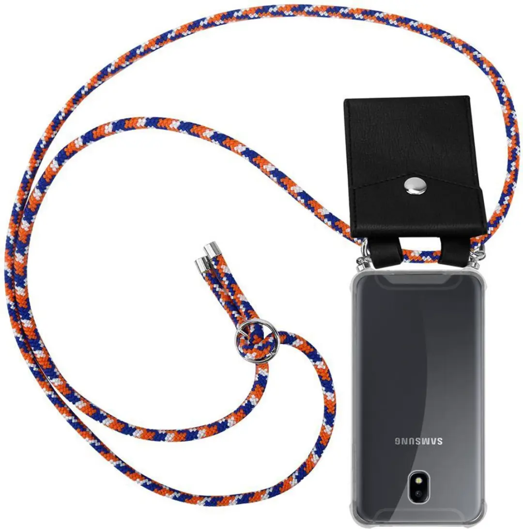 Cadorabo Hoesje geschikt voor Samsung Galaxy J5 2017 in ORANJE BLAUW WIT