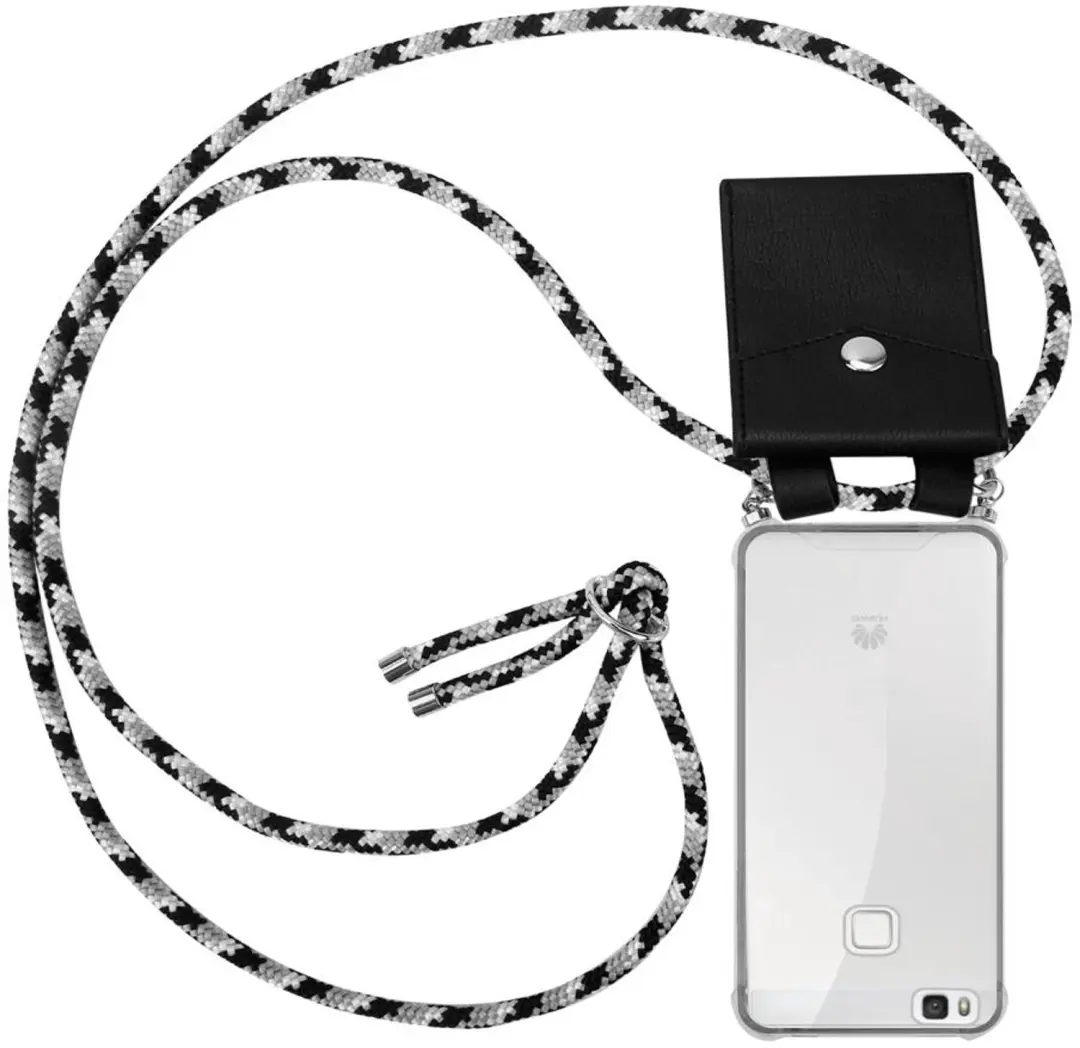 Cadorabo Hoesje geschikt voor Huawei P9 LITE 2016 / G9 LITE in ZWARTE CAMOUFLAGE