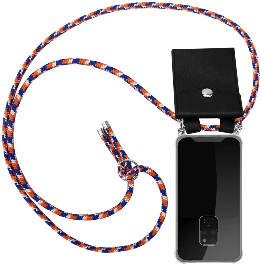 Cadorabo Hoesje geschikt voor Huawei MATE 20 in ORANJE BLAUW WIT
