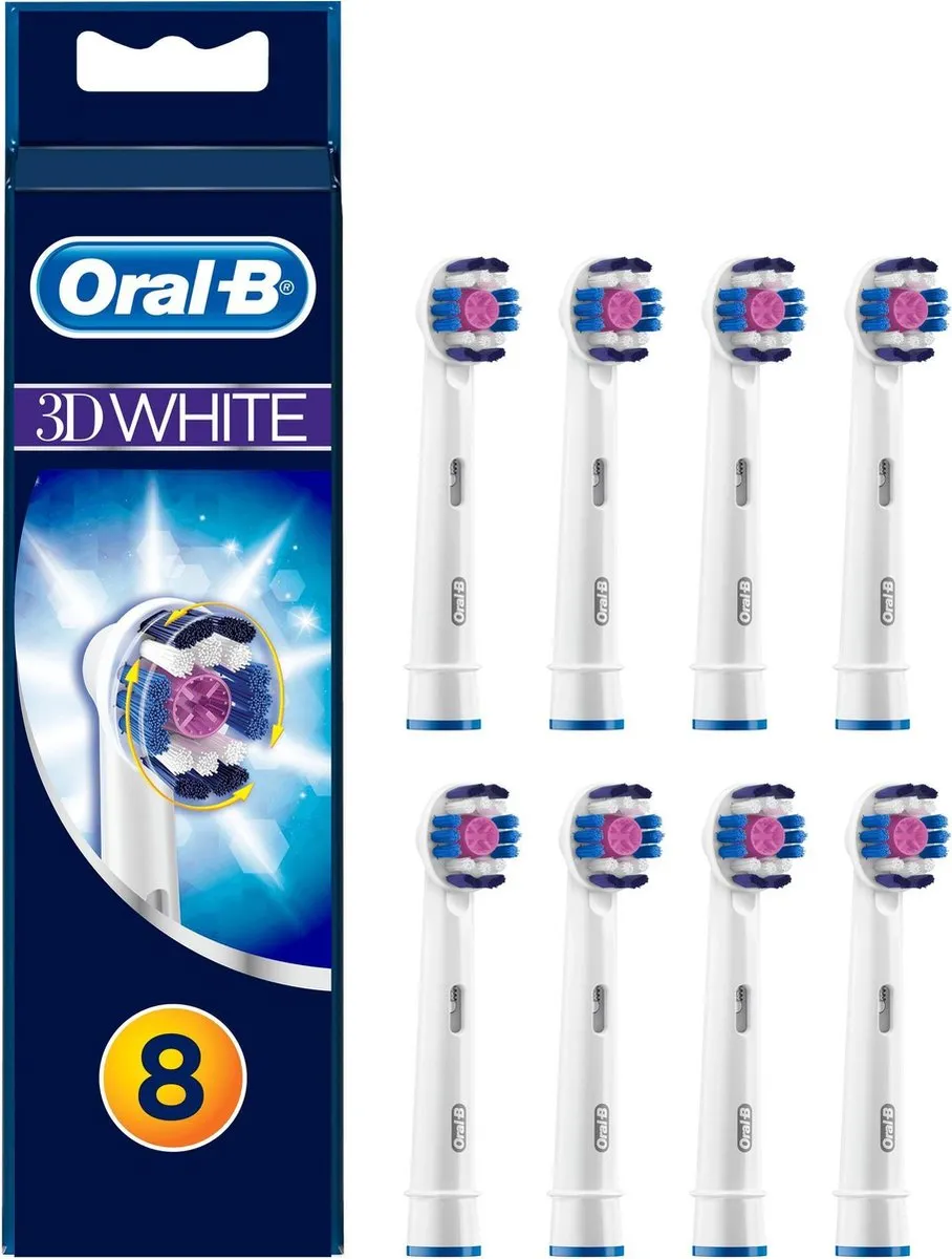 Oral-B 3D White Opzetborstels 8 Stuks