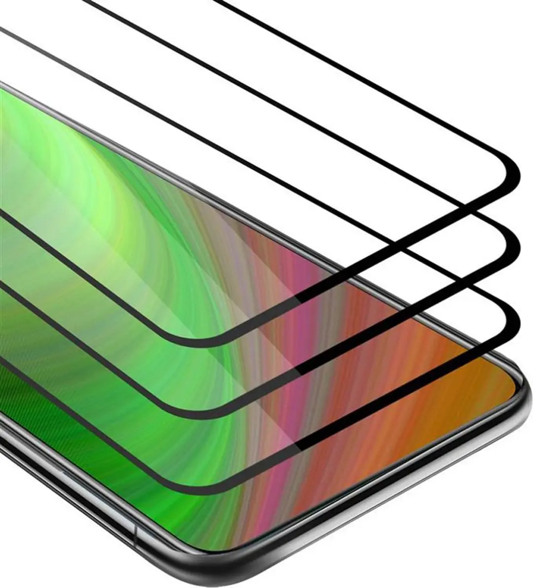 Cadorabo 3x Screenprotector geschikt voor Honor 9X LITE Volledig scherm pantserf