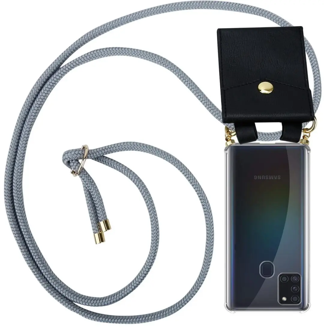 Cadorabo Hoesje geschikt voor Samsung Galaxy A21s in ZILVER GRIJS