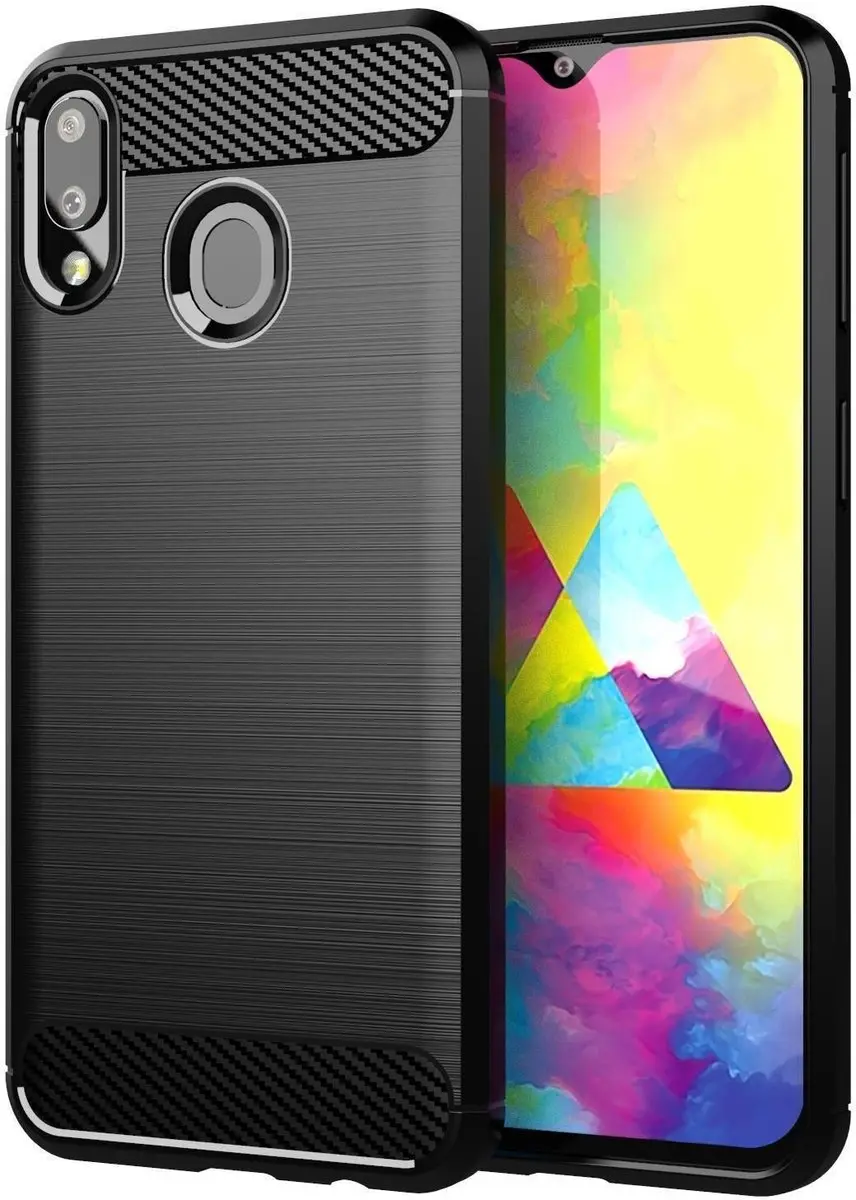 Cadorabo Hoesje geschikt voor Samsung Galaxy A20 / A30 / M10s in Brushed Zwart