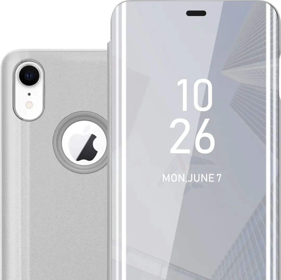 Cadorabo Hoesje geschikt voor Apple iPhone XR in AGAAT ZILVER