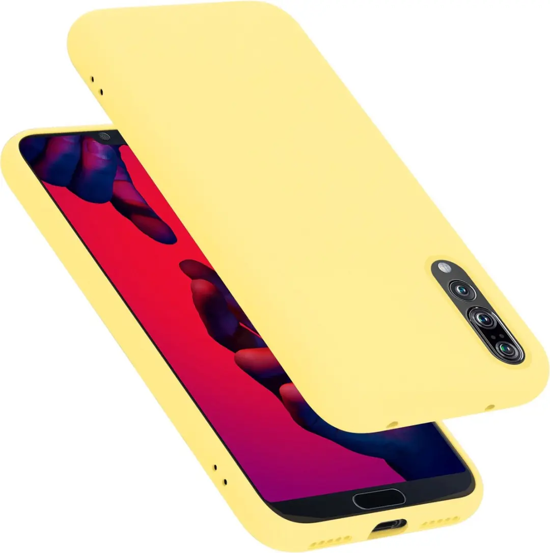 Cadorabo Hoesje geschikt voor Huawei P20 PRO / P20 PLUS in LIQUID GEEL