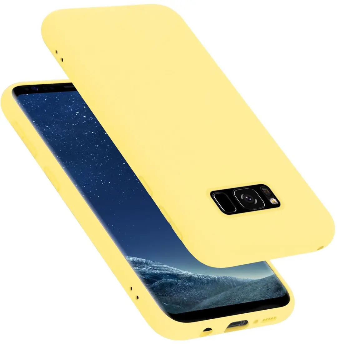 Cadorabo Hoesje geschikt voor Samsung Galaxy S8 in LIQUID GEEL