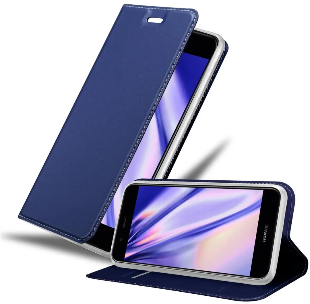 Cadorabo Hoesje geschikt voor Huawei NOVA 2 in CLASSY DONKER BLAUW