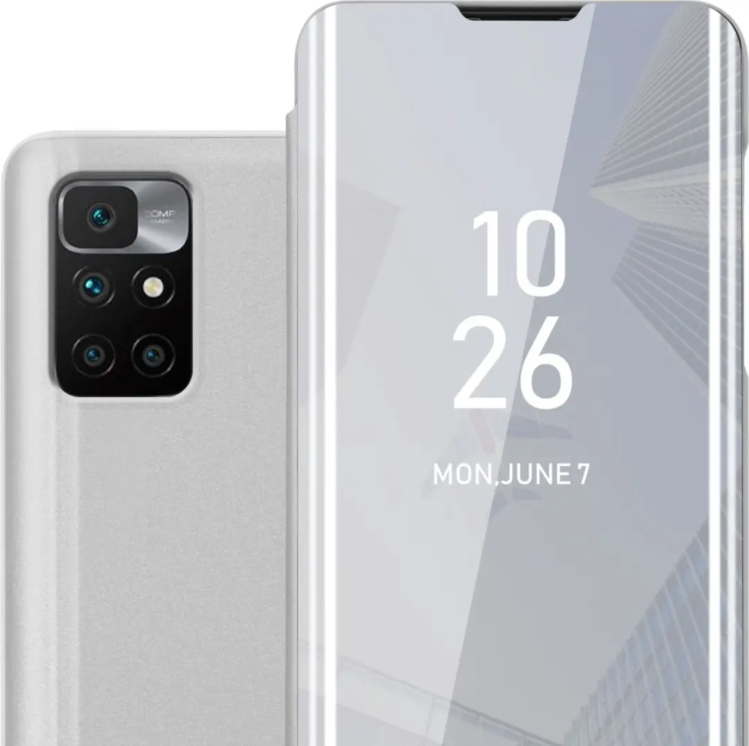 Cadorabo Hoesje geschikt voor Xiaomi RedMi 10 in AGAAT ZILVER