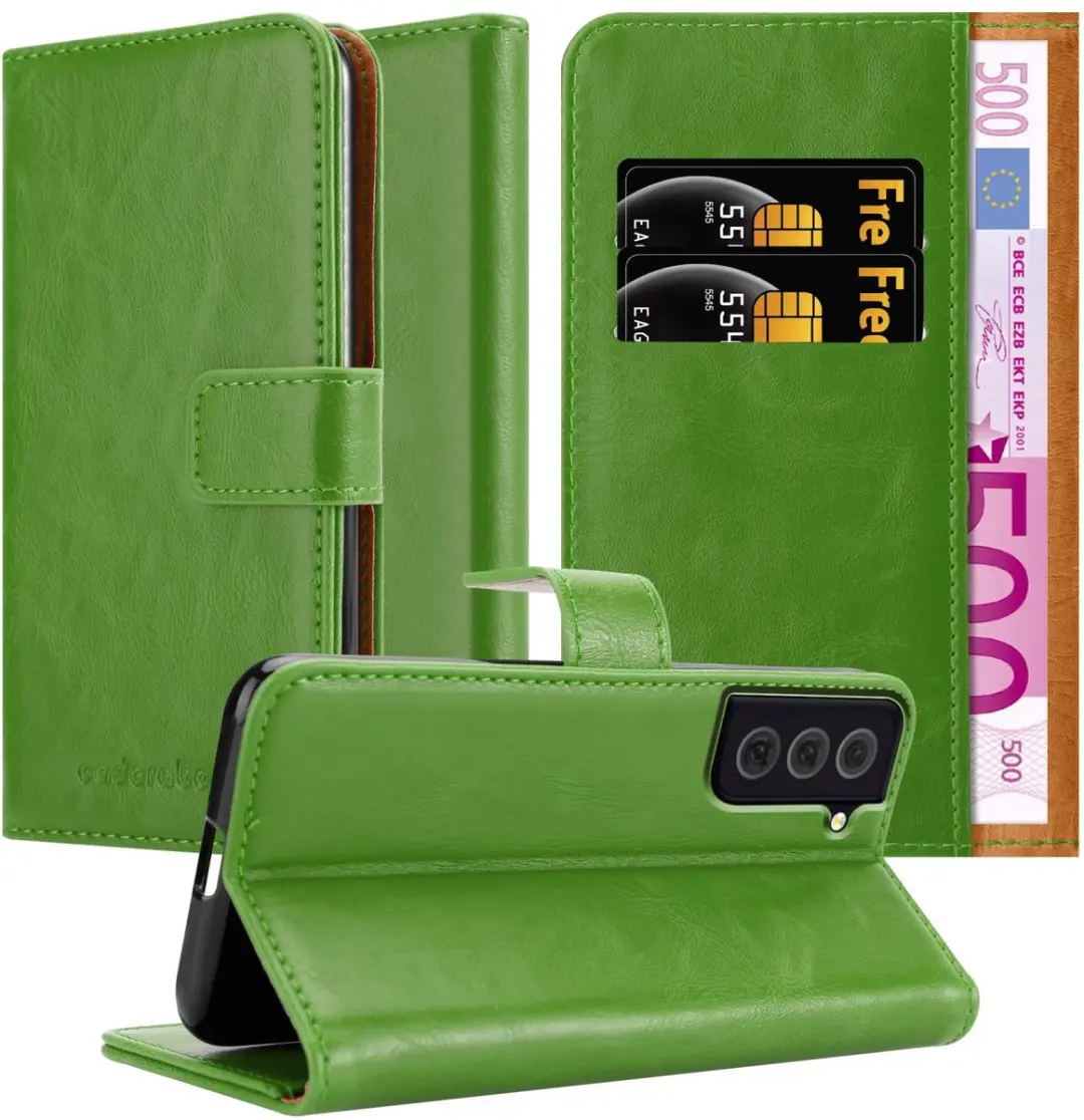 Cadorabo Hoesje geschikt voor Samsung Galaxy S22 PLUS in GRAS GROEN