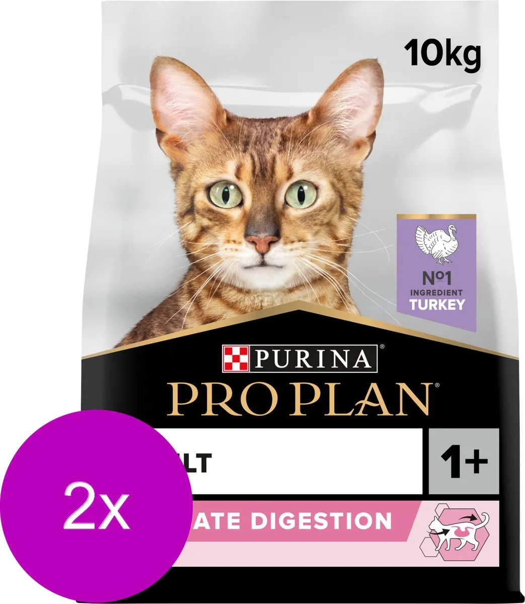 Pro Plan Cat Adult Delicate Kalkoen & Rijst - 2x10kg - afbeelding 6 van 6