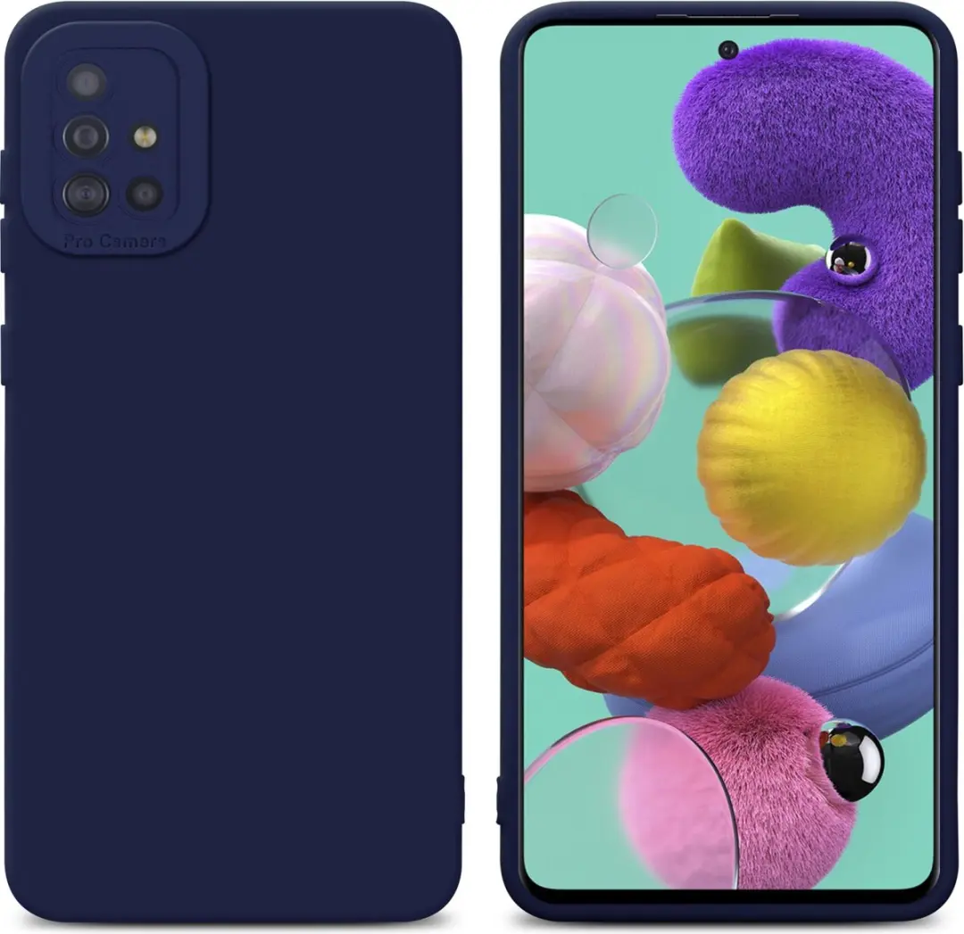 Cadorabo Hoesje geschikt voor Samsung Galaxy A51 4G / M40s in FLUID DONKER BLAUW