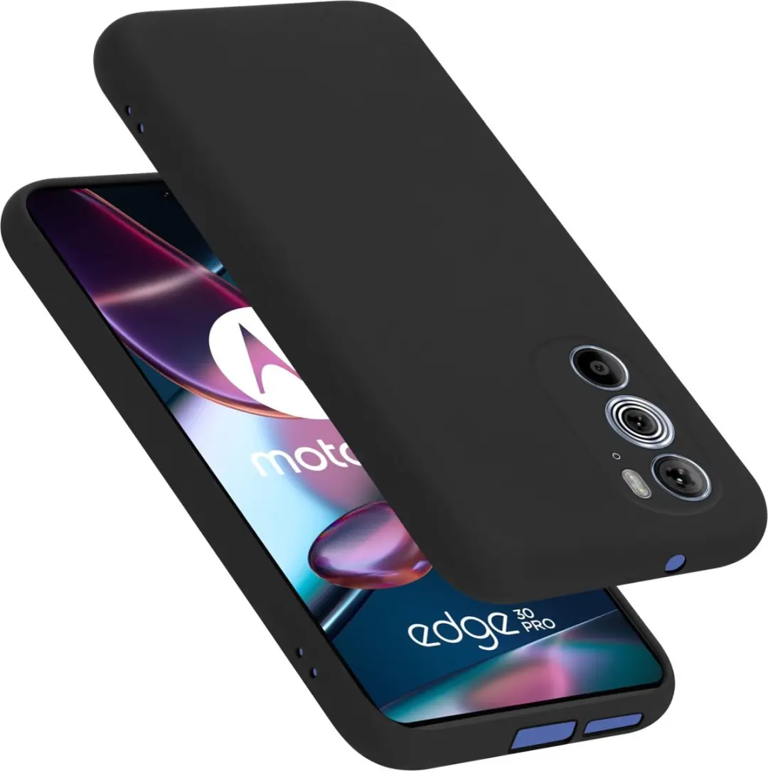Cadorabo Hoesje geschikt voor Motorola EDGE 30 PRO / EDGE+ in LIQUID ZWART
