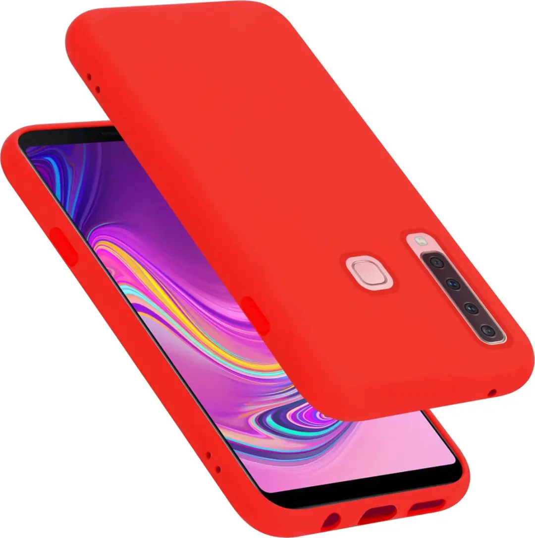 Cadorabo Hoesje geschikt voor Samsung Galaxy A9 2018 in LIQUID ROOD
