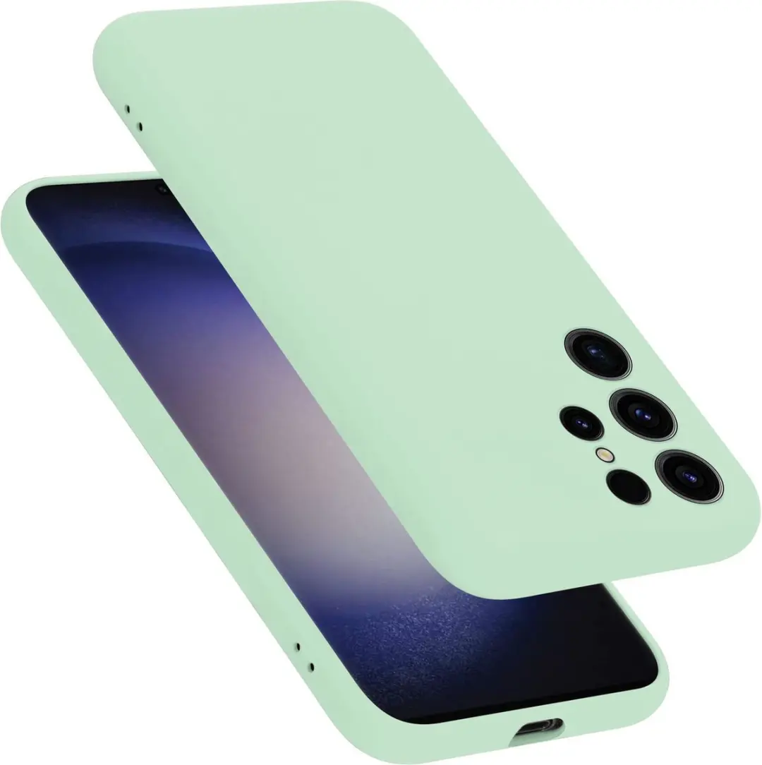 Cadorabo Hoesje geschikt voor Samsung Galaxy S23 ULTRA in LIQUID LICHT GROEN