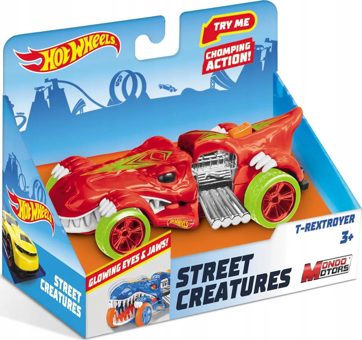 Hot Wheels Street Creatures T-Rex T-Rextroyer Speelgoedauto