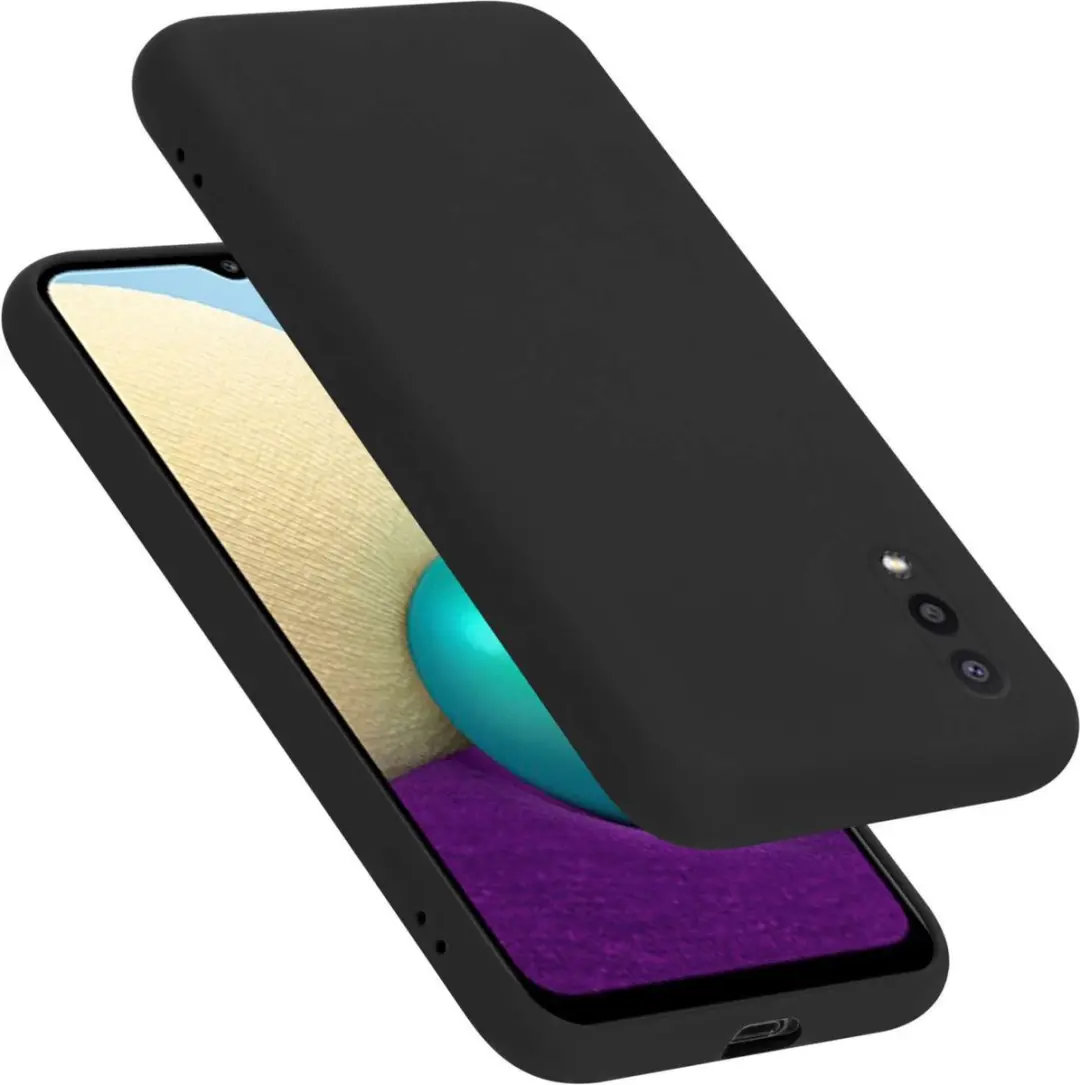 Cadorabo Hoesje geschikt voor Samsung Galaxy A02 / M02 in LIQUID ZWART
