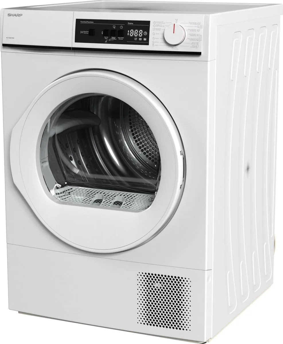 Sharp KDNA8S6WCBE Warmtepomp Droger 8kg - 15 Programma's - Wit