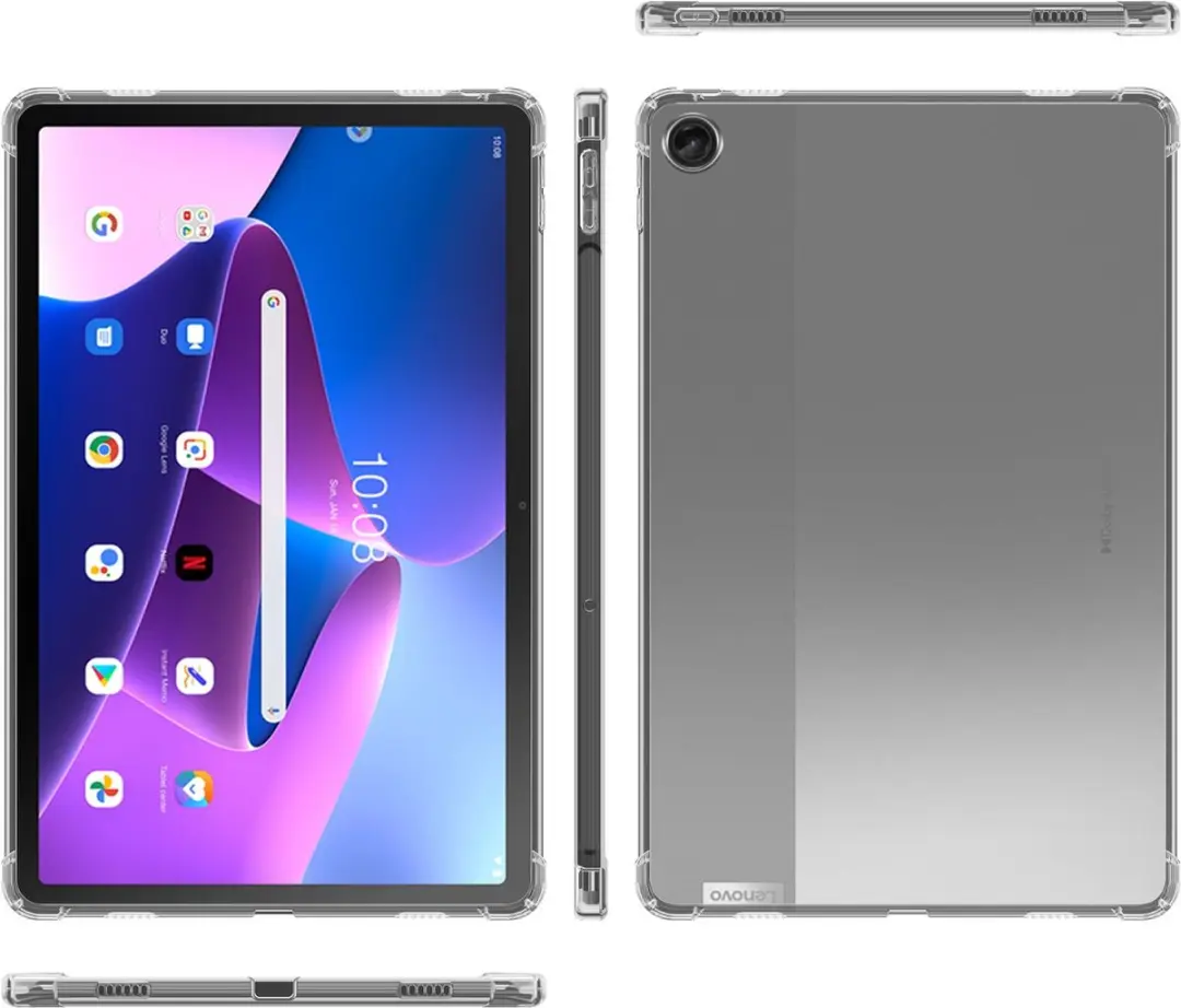 Cadorabo Hoesje geschikt voor Lenovo Tab M10 Plus 3er in VOLLEDIG TRANSPARANT