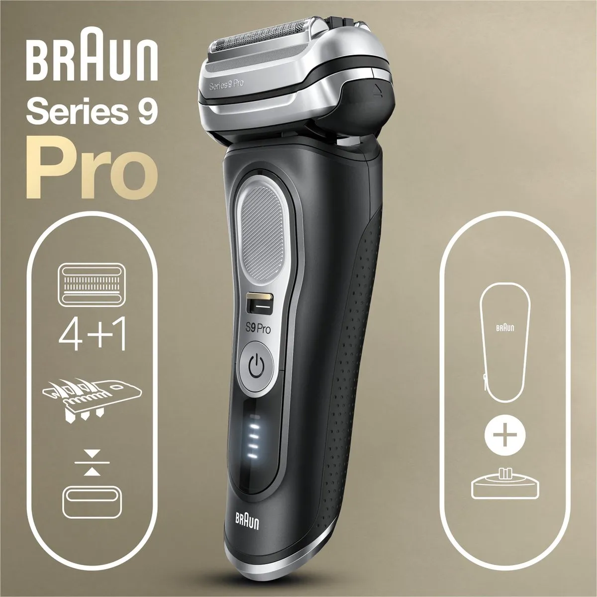 Braun Series 9 Pro 9410s Elektrisch Scheerapparaat - 5 Mesjes - Grijs