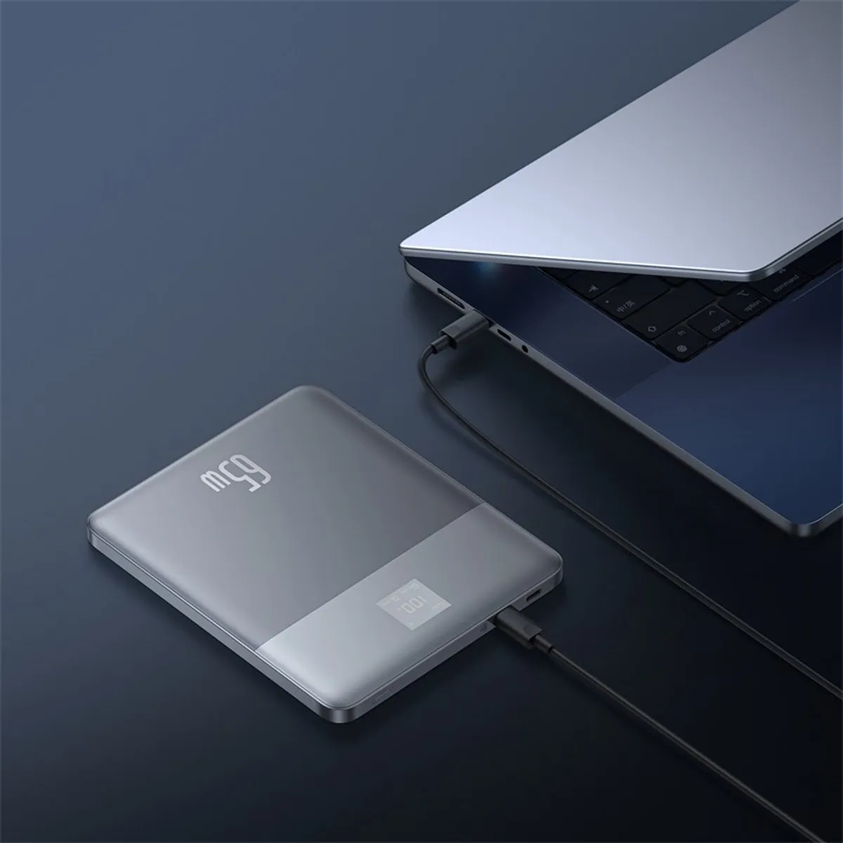 Baseus Blade2 Powerbank 12000mAh - 65W - 2x USB - Zilver - afbeelding 4 van 6