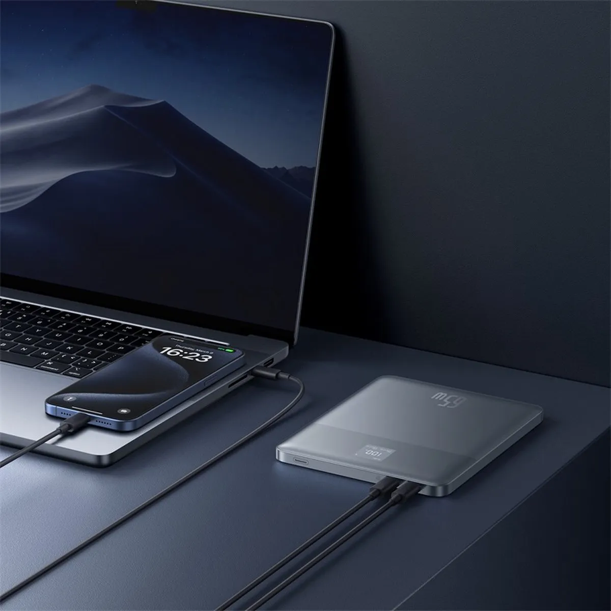 Baseus Blade2 Powerbank 12000mAh - 65W - 2x USB - Zilver - afbeelding 6 van 6