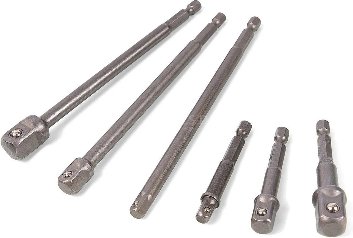 HBM 6-delige Bit-Dop Adapterset HEX 63mm
