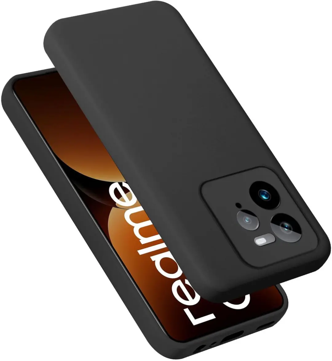 Cadorabo Hoesje geschikt voor Realme GT7 in LIQUID ZWART