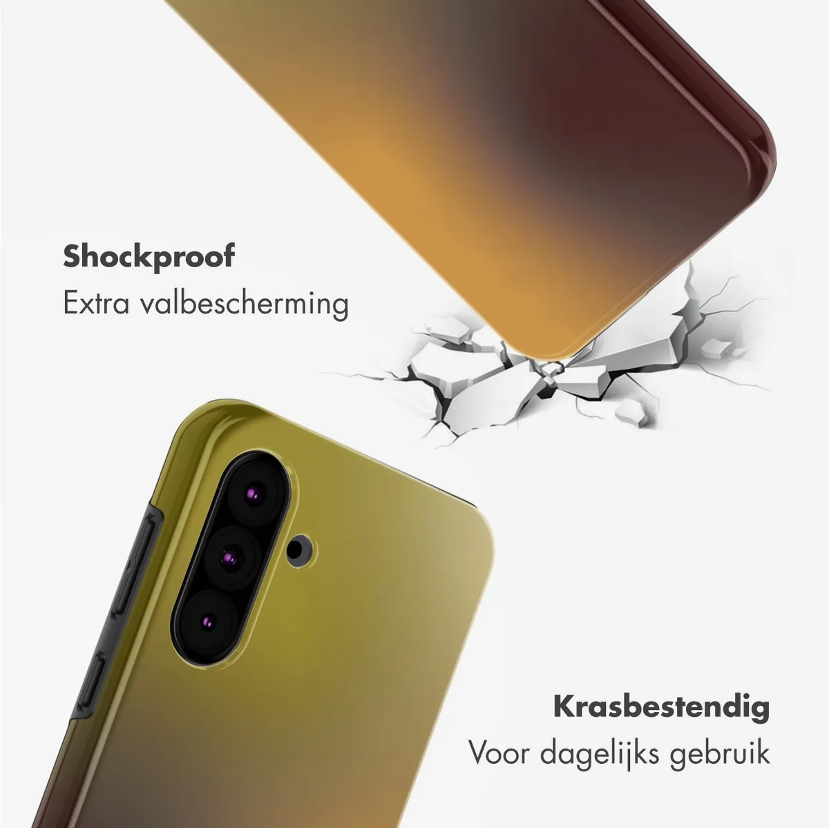 Selencia Hoesje Samsung Galaxy A36/A56 Gradient Olive Dust