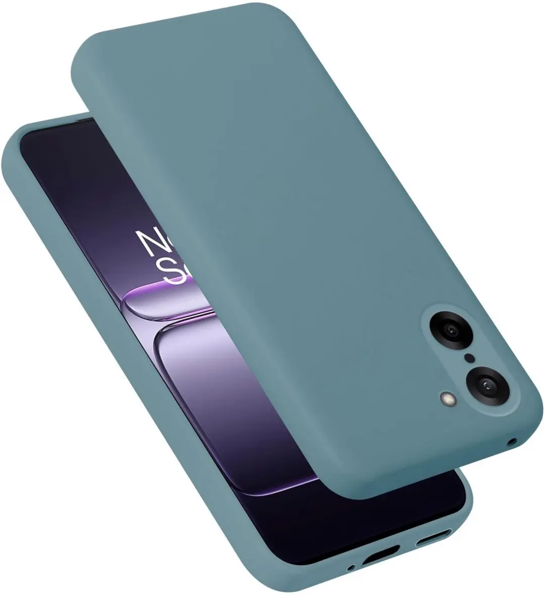 Cadorabo Hoesje geschikt voor OnePlus Nord CE 5 Case in Liquid Groen Beschermhoe