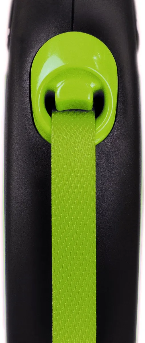Flexi New Neon Tape Hondenriem - M - 5m - Zwart/Groen