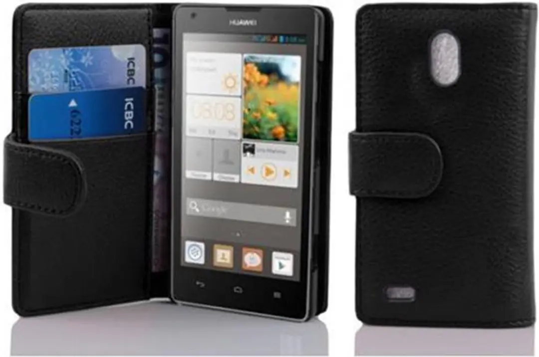 Cadorabo Hoesje geschikt voor Huawei ASCEND G700 in ZWARTE OXIDE