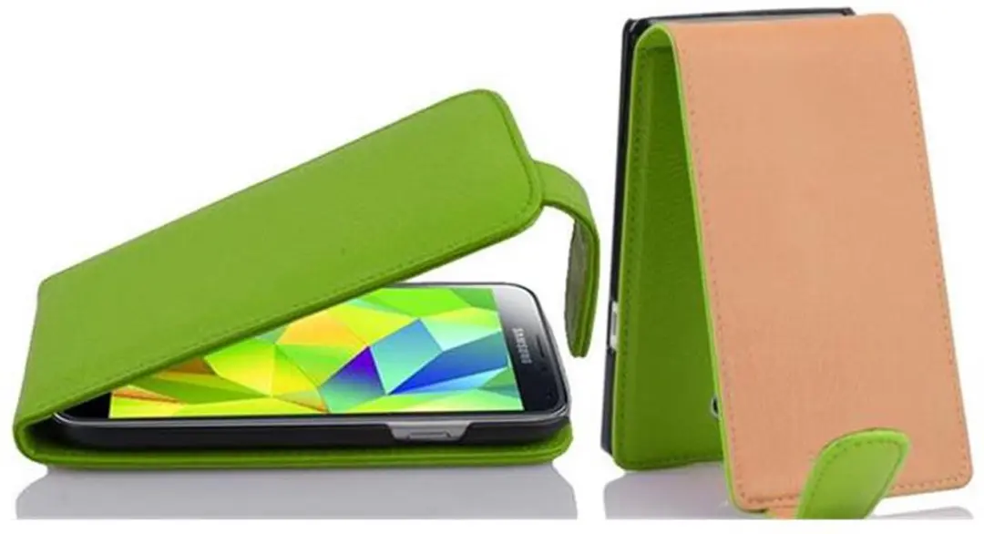 Cadorabo Hoesje geschikt voor Samsung Galaxy S5 MINI / S5 MINI DUOS in APPEL GRO