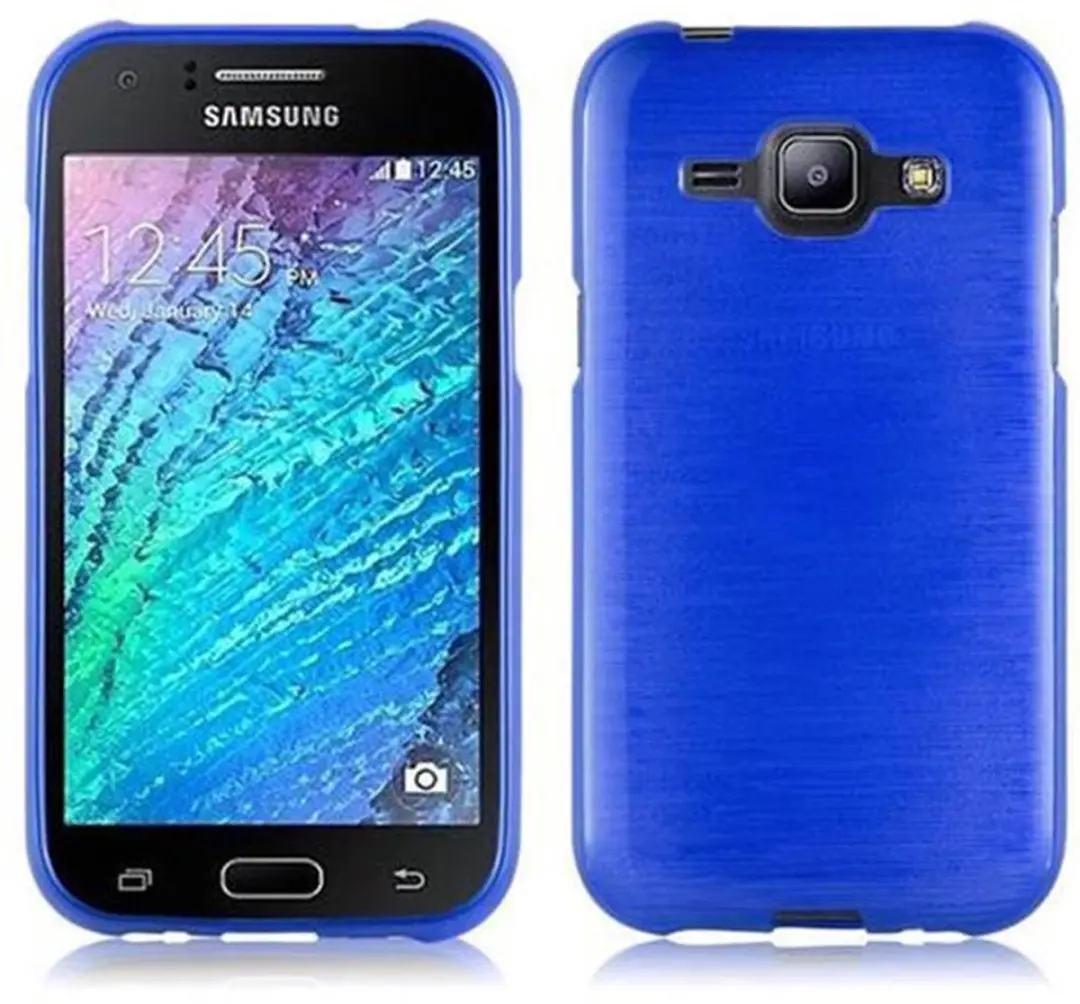 Cadorabo Hoesje geschikt voor Samsung Galaxy J1 2015 in BLAUW