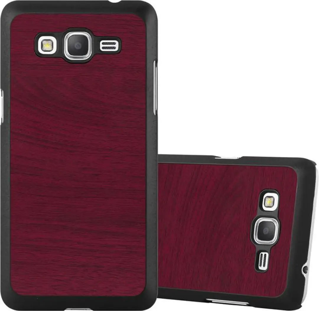 Cadorabo Hoesje geschikt voor Samsung Galaxy J5 2015 in WOODY ROOD