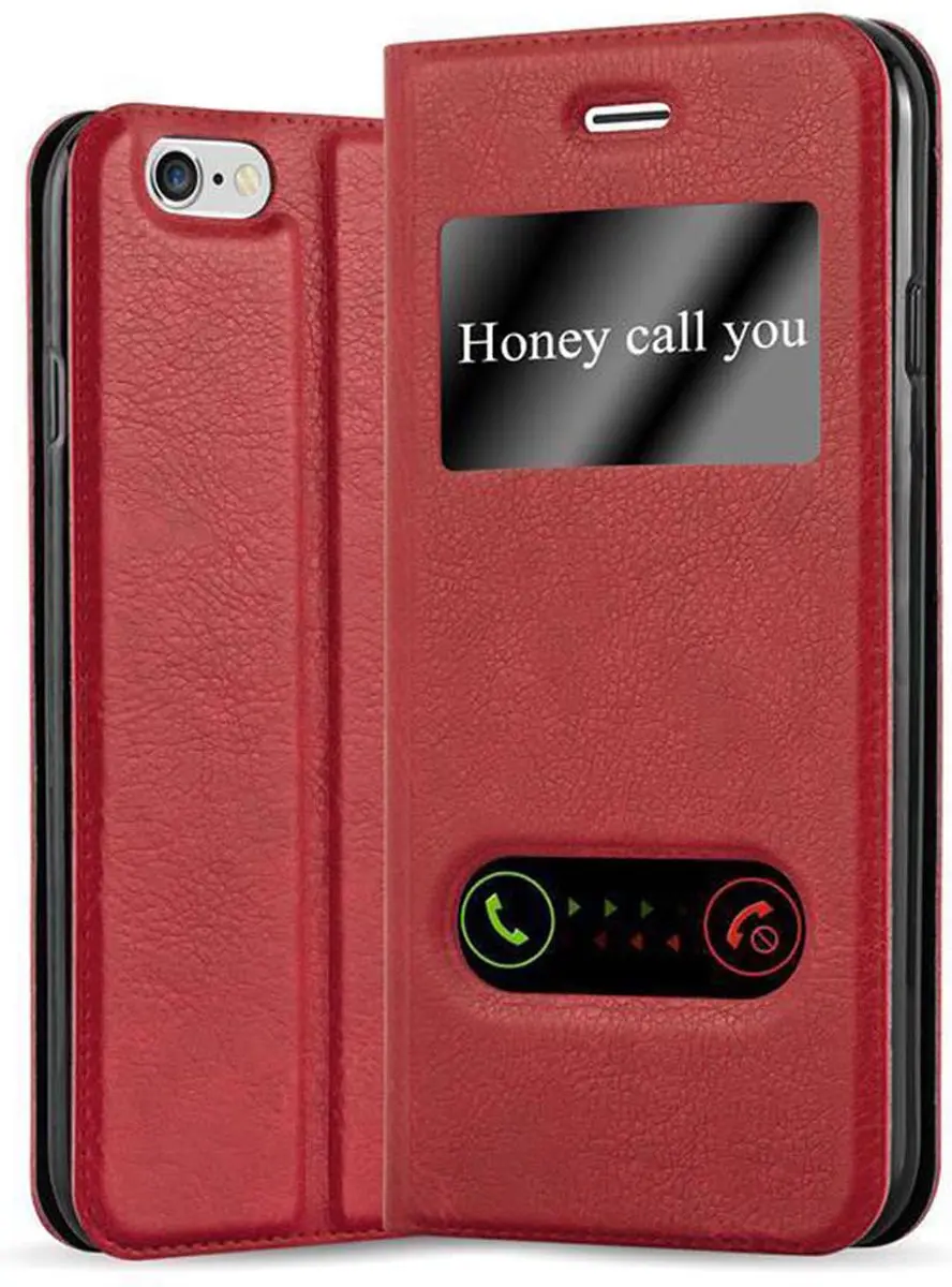 Cadorabo Hoesje geschikt voor Apple iPhone 6 PLUS / 6S PLUS in SAFRAN ROOD