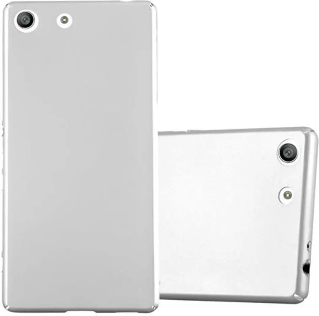 Cadorabo Hoesje geschikt voor Sony Xperia M5 in METAAL ZILVER