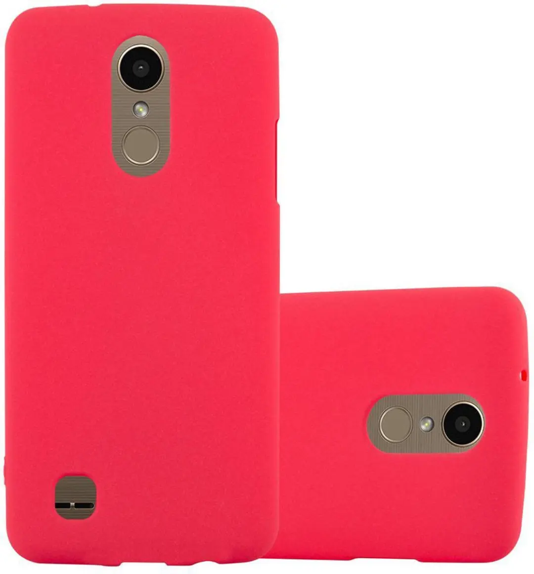 Cadorabo Hoesje geschikt voor LG K10 2017 in FROST ROOD
