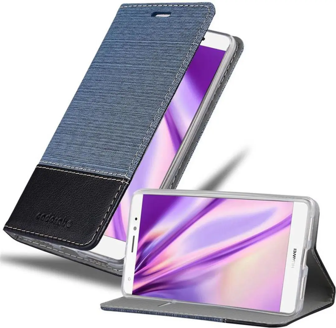 Cadorabo Hoesje geschikt voor Huawei MATE S in DONKERBLAUW ZWART