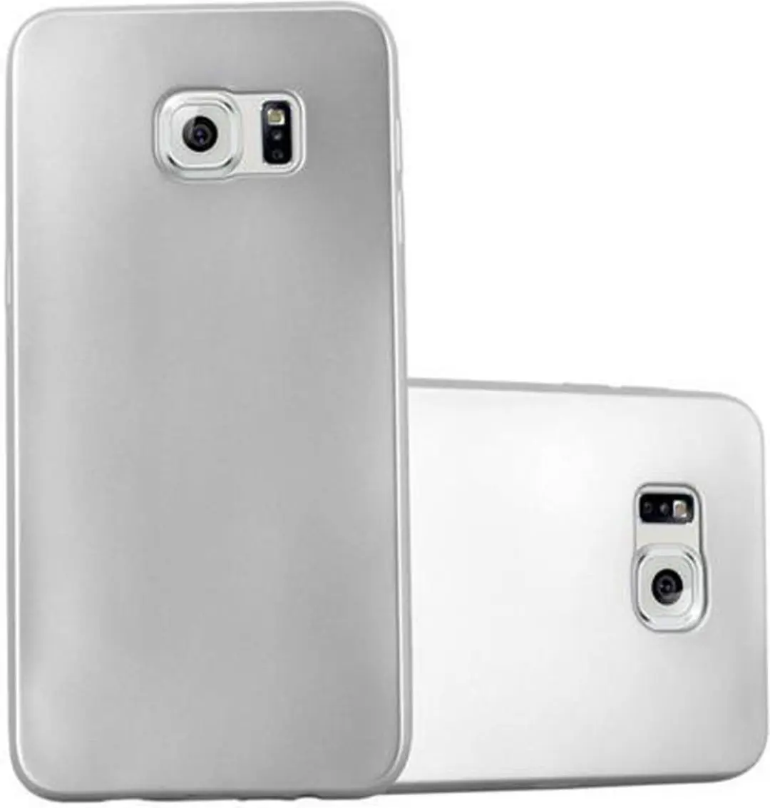 Cadorabo Hoesje geschikt voor Samsung Galaxy S6 EDGE PLUS in METALLIC ZILVER