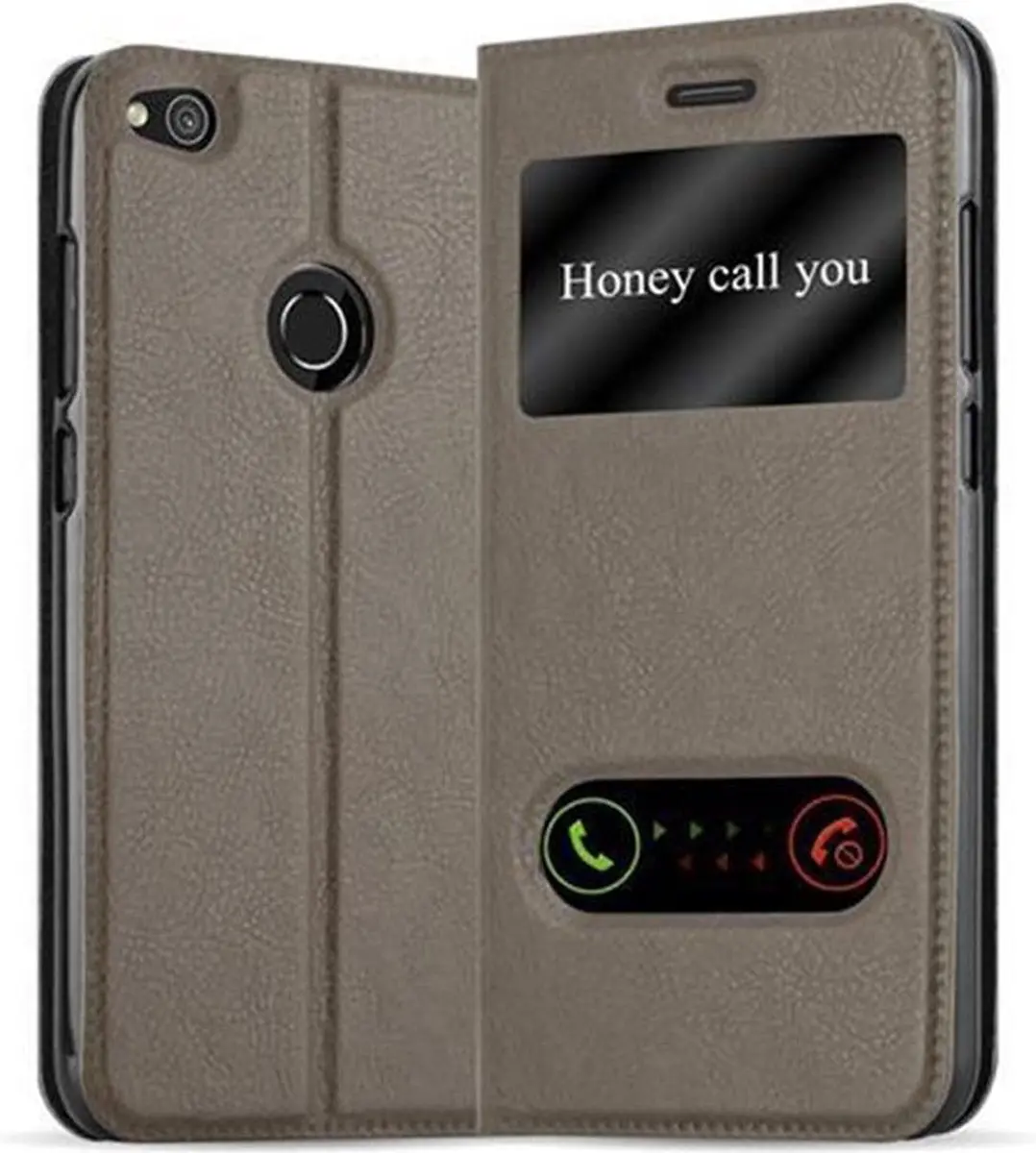 Cadorabo Hoesje geschikt voor Huawei P8 LITE 2017 / P9 LITE 2017 in STEEN BRUIN