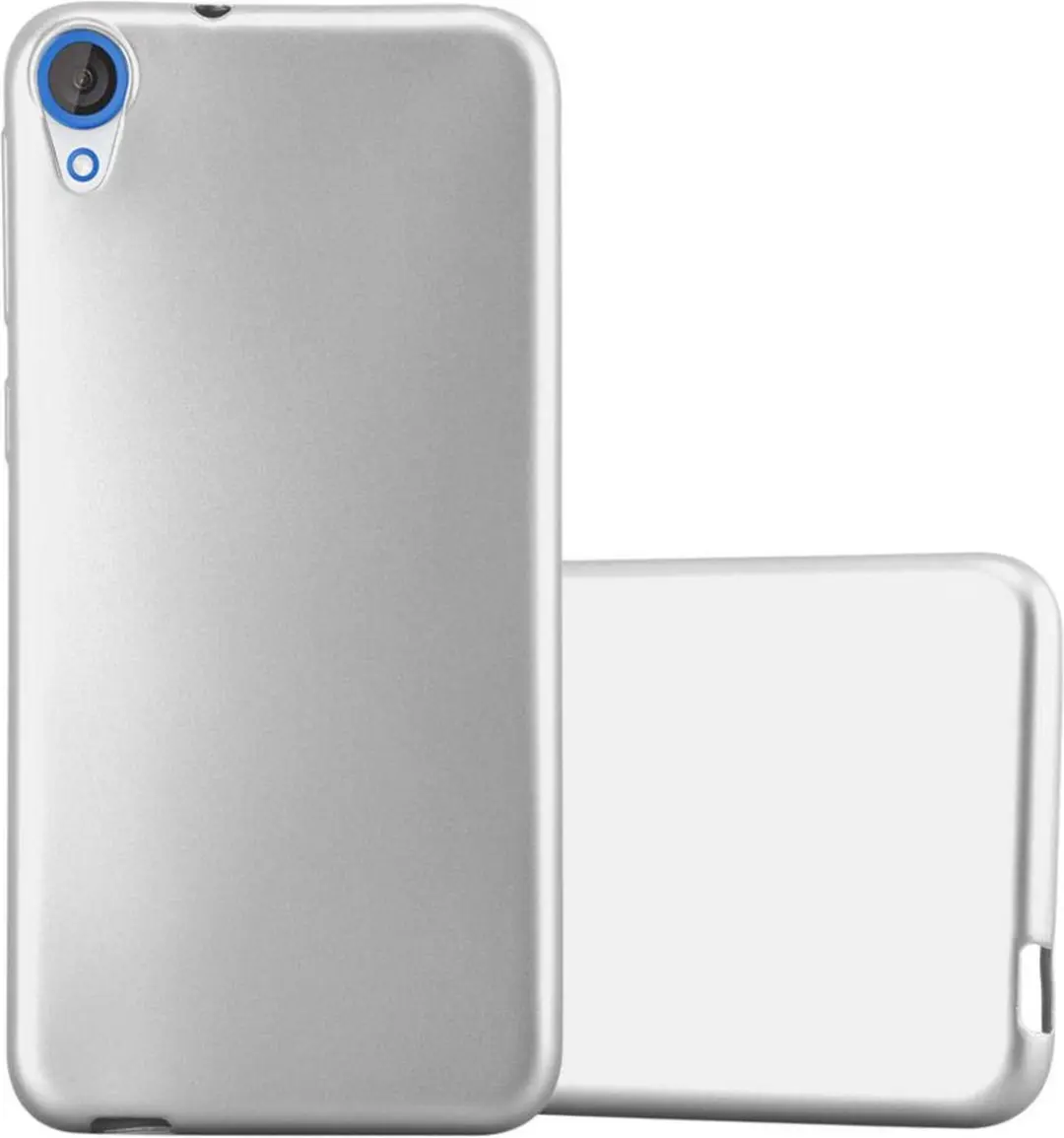 Cadorabo Hoesje geschikt voor HTC Desire 820 in METALLIC ZILVER