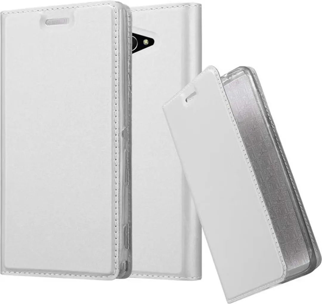 Cadorabo Hoesje geschikt voor Sony Xperia M2 / M2 AQUA in CLASSY ZILVER