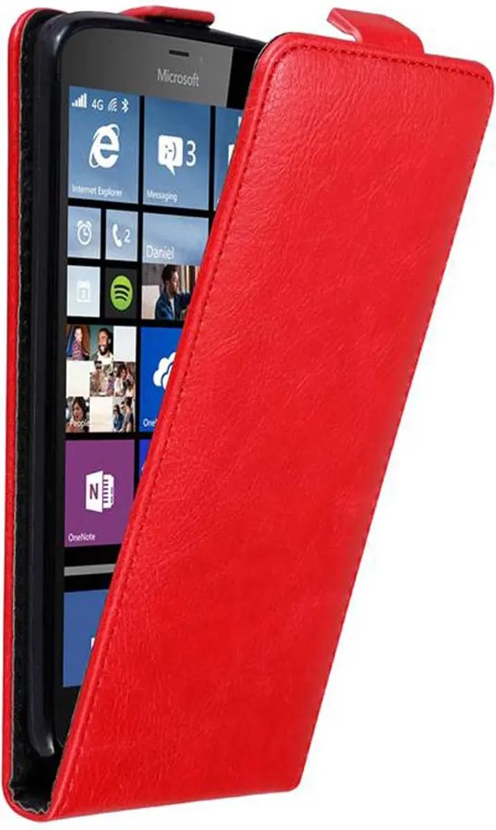 Cadorabo Hoesje geschikt voor Nokia Lumia 640 XL in APPEL ROOD